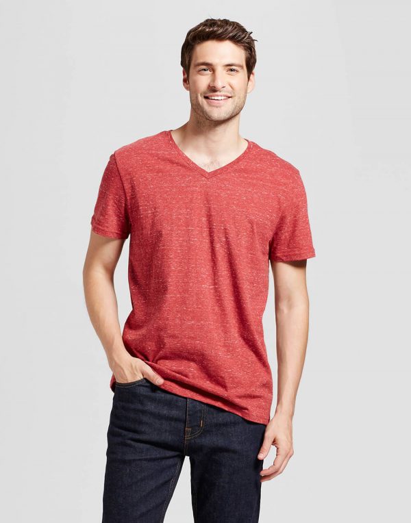 V-neck t-shirt.
